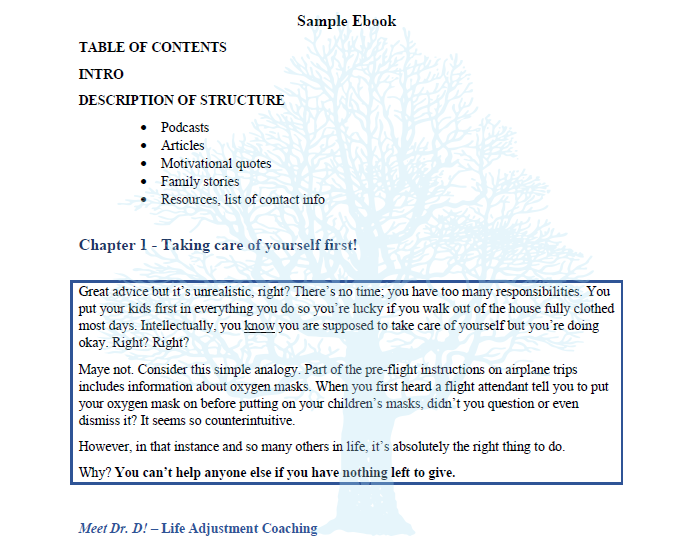Writing 4 Business e-book content sample